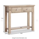 Farro Washed Oak Console Table - Image 9