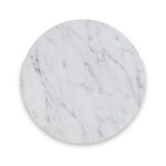 Pimlico Marble Round Side Table with Gold Frame - Image 3