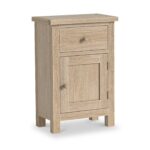 Trelan Washed Oak Single Drawer Small Cupboard