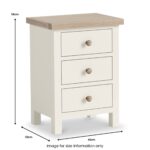 Trelan 3 Drawer Bedside Table - Image 7