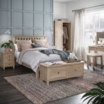 Trelan Washed Oak Bed Frame