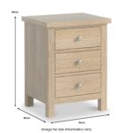 Farro Washed Oak XL Bedside Table - Image 9
