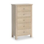 Farro Washed Oak XL 5 Drawer Tallboy Chest