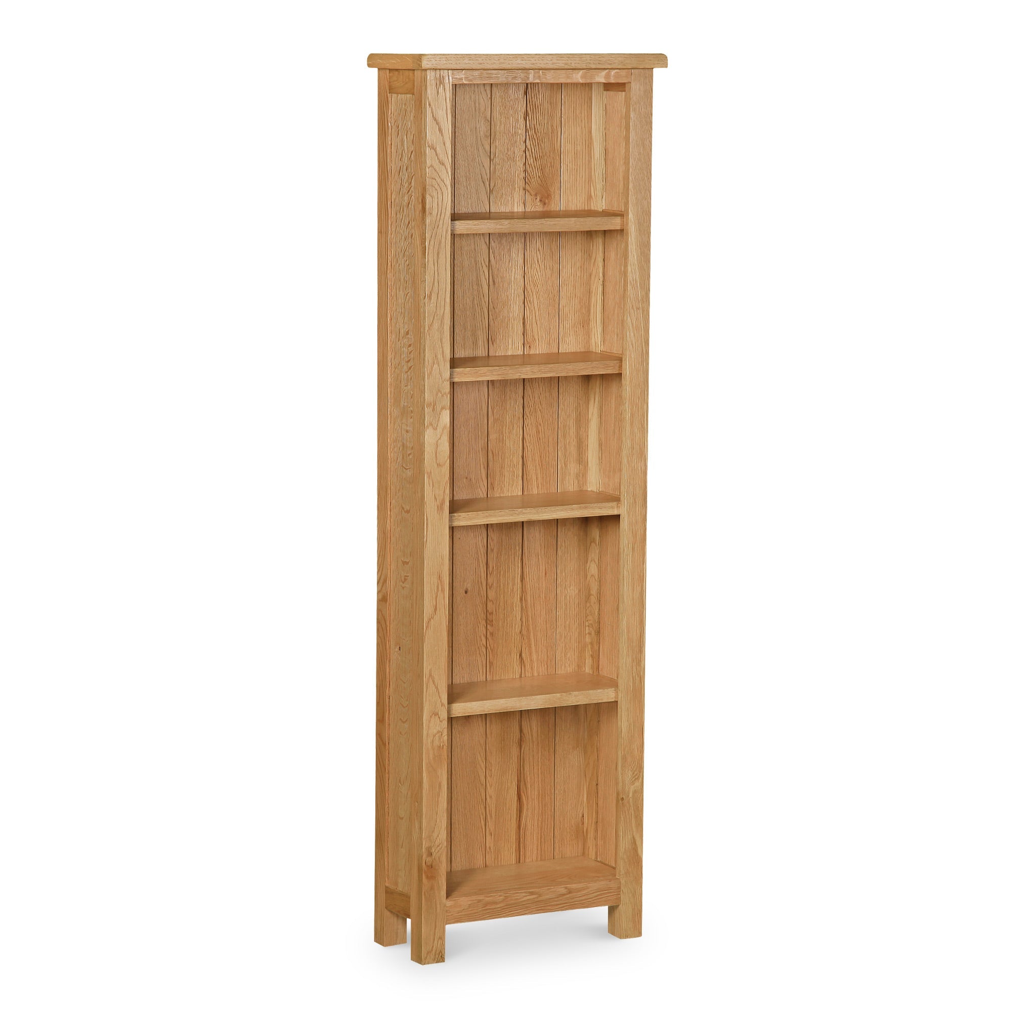 RF969KD-Lanner-Oak-Narrow-Bookcase-Angle1 Lanner Oak Narrow Bookcase - Image 1