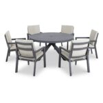 Maze New York 6 Seat Round Dining Set - Image 2
