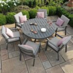 Maze New York 6 Seat Round Dining Set - Image 3