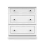 Kinsley White Gloss 3 Drawer Deep Chest - Image 4