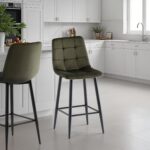 Elin Velvet Bar Stool - Image 2