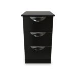Beckett Gloss 3 Drawer Bedside Cabinet - Image 9