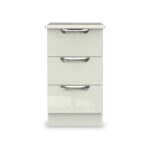 Beckett Gloss 3 Drawer Bedside Cabinet - Image 2