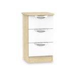 Beckett Gloss 3 Drawer Bedside Cabinet - Image 13