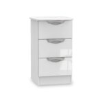 Beckett Gloss 3 Drawer Bedside Cabinet - Image 3