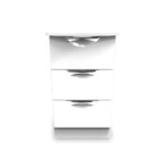 Beckett Gloss 3 Drawer Bedside Cabinet - Image 4