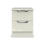 Beckett Gloss 2 Drawer Bedside Cabinet - Image 2