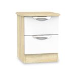 Beckett Gloss 2 Drawer Bedside Cabinet - Image 13