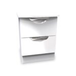 Beckett Gloss 2 Drawer Bedside Cabinet - Image 3