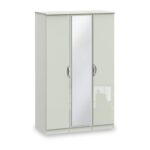 Beckett Gloss 3 Door Mirror Wardrobe