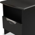 Beckett Gloss 1 Drawer with Open Shelf Lamp Table - Image 14