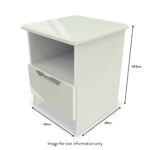 Beckett Gloss 1 Drawer with Open Shelf Lamp Table - Image 17