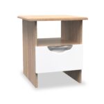Beckett Gloss 1 Drawer with Open Shelf Lamp Table - Image 4