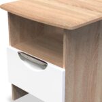 Beckett Gloss 1 Drawer with Open Shelf Lamp Table - Image 8