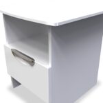 Beckett Gloss 1 Drawer with Open Shelf Lamp Table - Image 3