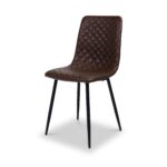 Harding 110cm Round Dining Table with 4 Faux Leather Dining Chairs - Image 6