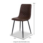 Harding 110cm Round Dining Table with 4 Faux Leather Dining Chairs - Image 9