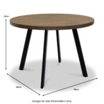 Harding 110cm Round Dining Table with 4 Faux Leather Dining Chairs - Image 8