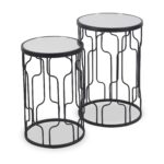 Caprisse Mirrored Glass Side Tables