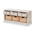 Devonshire Pine Storage Bench with Baskets - Image 4