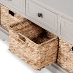 Devonshire Pine Storage Bench with Baskets - Image 6