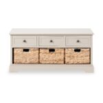 Devonshire Pine Storage Bench with Baskets - Image 3