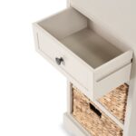 Devonshire Pine Bedside Table with Baskets - Image 6