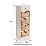 Devonshire Pine Tallboy with Baskets - Image 10