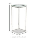 Elysee Mirrored Glass Square Side Table - Image 11