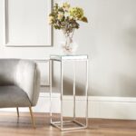 Elysee Mirrored Glass Square Side Table - Image 5
