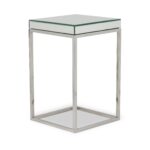 Elysee Mirrored Glass Square Side Table