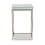 Elysee Mirrored Glass Square Side Table - Image 3