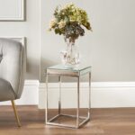 Elysee Mirrored Glass Square Side Table - Image 2