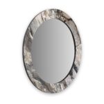 Jade Marble Effect Round Wall Mirror