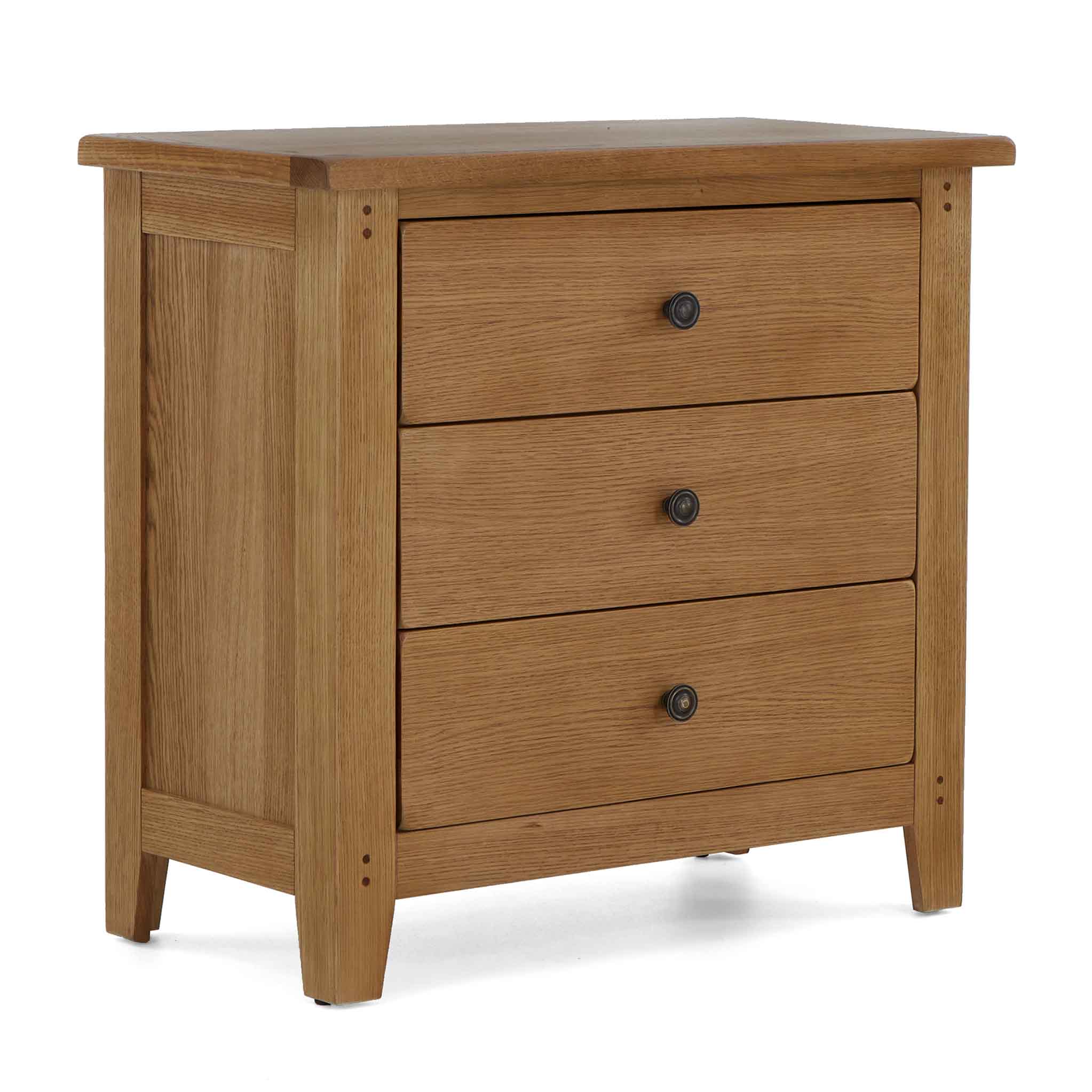 RFCORN5867-broadway-oak-3-drawers-chest-of-drawers-roseland-furniture-4_457113b5-8a97-46ef-92ae-6f4021ff6bcb Broadway Oak 3 Drawer Chest - Image 1