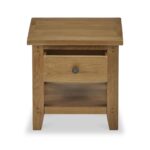 Broadway Oak Lamp Table with Drawer - Image 7