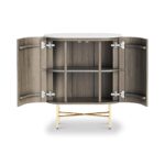Amelie Grey Fluted Mini Sideboard - Image 4