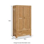 Harvey Oak Double Wardrobe - Image 6