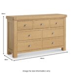 Portland Oak 3 Over 4 Drawer Chest - Image 16