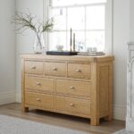 Portland Oak 3 Over 4 Drawer Chest - Image 2