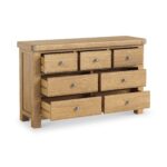 Portland Oak 3 Over 4 Drawer Chest - Image 5