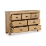 Portland Oak 3 Over 4 Drawer Chest - Image 14