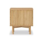 Shorwell Oak Slatted 2 Door Bedside Table - Image 6